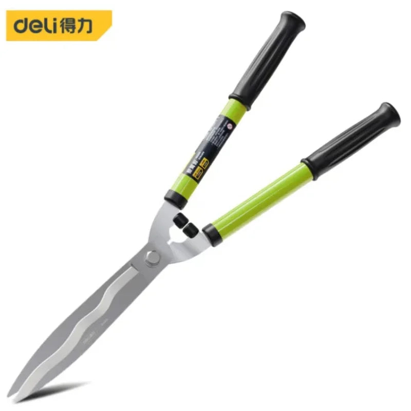 1 Pcs 8/21 Inch Garden Hedge Shears High Carbon Steel Shear Green Handle Design Pruning Shears for Fruit Tree Branches Bonsai