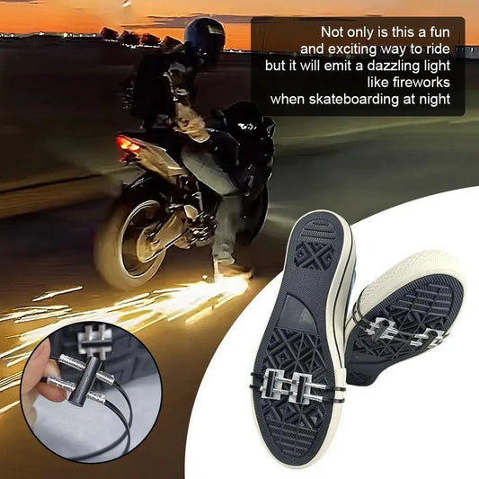 1/3/5/10PCS Explosive Cycling Spark Bicycle Motorcycle Skateboard Sole Flame Shoe Cover Bicycle Motorcycle Cool Flame Equipment